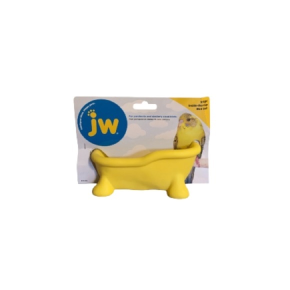 🆕 JW Insight Inside the Cage Yellow Bird Bath - Picture 1 of 3